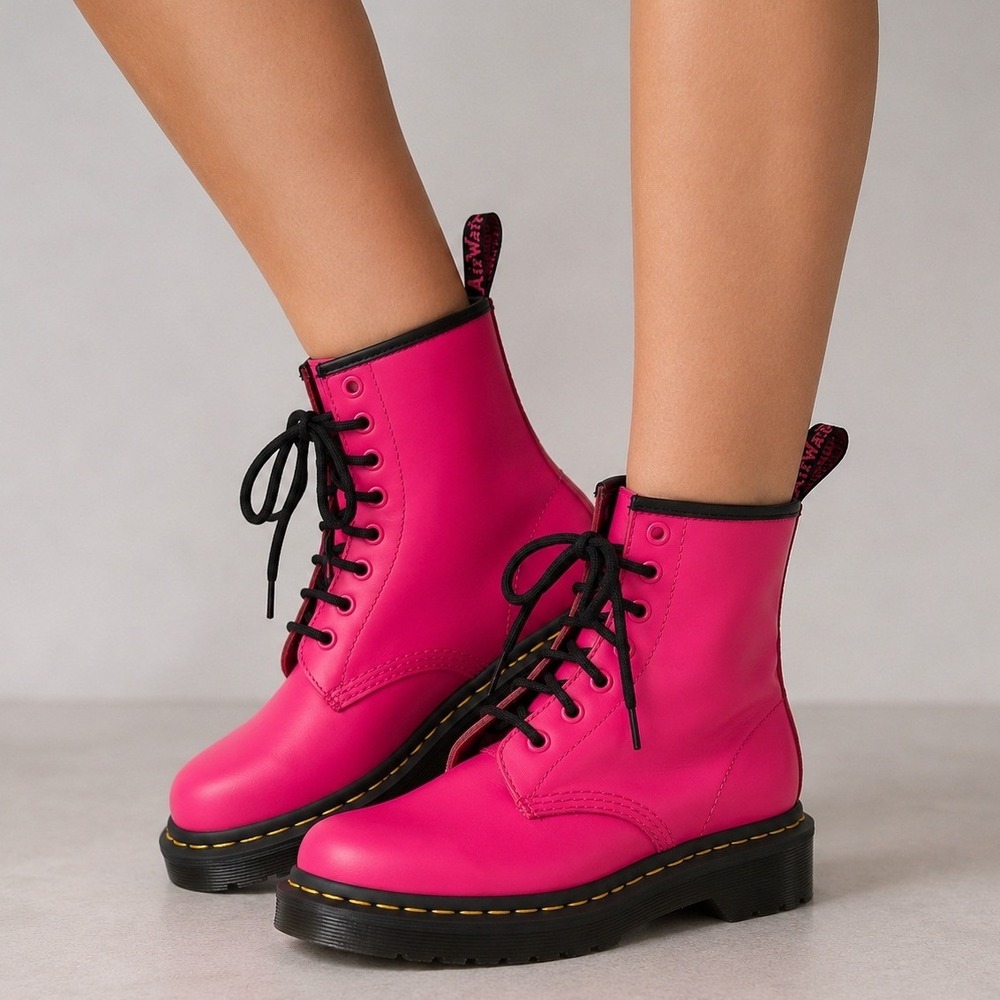 Dr. Martens 1460 Combat Boots Womens 5 Hot Pink Neon Barbiecore Streetwear